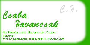 csaba havancsak business card